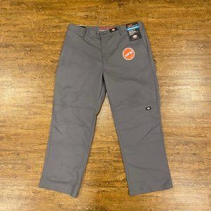 Dickies Flex Double Knee Relaxed Fit Straight‎ Leg Gray Pant Trousers Men 40x30